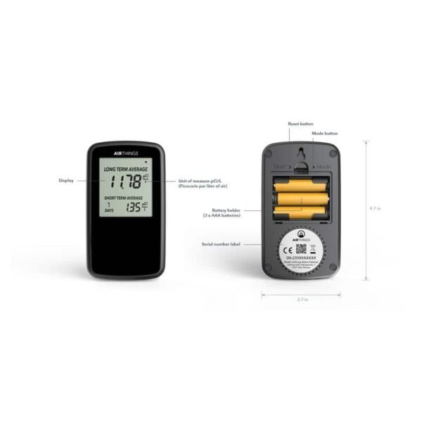 Airthings Corentium Home Radon Detector 2350 Review Best Battery Operated Monitor