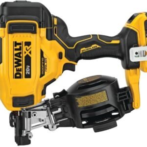 Dewalt DCN45RND1 20V MAX Brushless Lithium-Ion 15 Degree Cordless Coil Roofing Nailer Kit (2 Ah)