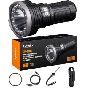 fenix LR40R Rechargeable 12000 Lumen Search Torch, Black, fenix LR40R Rechargeable 12000 Lumen Search Torch, Black,