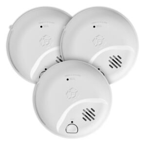 First Alert SMICO105-AC, Interconnect Hardwire Combination Smoke & Carbon Monoxide Alarm with 10-Year Battery Backup, 3-Pack