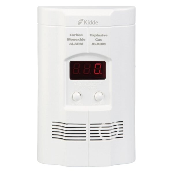 Kidde Carbon Monoxide Detector, Propane, Natural, Methane, & Explosive Gas Alarm, Plug-In Wall with 9-Volt Battery Backup, Digital LED Display Kidde Carbon Monoxide Detector, Propane, Natural, Methane, & Explosive Gas Alarm, Plug-In Wall with 9-Volt Battery Backup, Digital LED Display