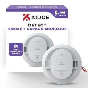 Kidde Hardwired Smoke & Carbon Monoxide Detector, 10-Year Battery Backup, Interconnectable LED Warning Light Indicators Kidde Hardwired Smoke & Carbon Monoxide Detector, 10-Year Battery Backup, Interconnectable LED Warning Light Indicators