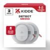 Kidde Hardwired Smoke Detector, AA Battery Backup, Interconnectable, LED Warning Light Indicators, 2 Pack