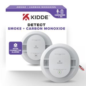 Kidde Smoke Detector, AA Battery Powered, LED Warning Light Indicators, 1 Pack, White, 30CUAR Kidde Smoke Detector, AA Battery Powered, LED Warning Light Indicators, 1 Pack, White, 30CUAR