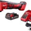 Milwaukee M18 18V Lithium-Ion Cordless Oscillating Multi-Tool Kit with one 1.5 Ah Battery & Charger