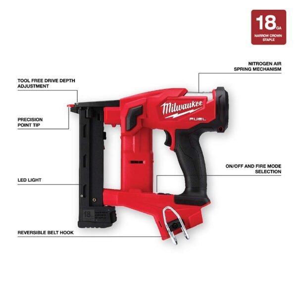 Milwaukee M18 Fuel 18Ga 1/4 Inch Narrow Crown Stapler (Tool Only 2749-20)