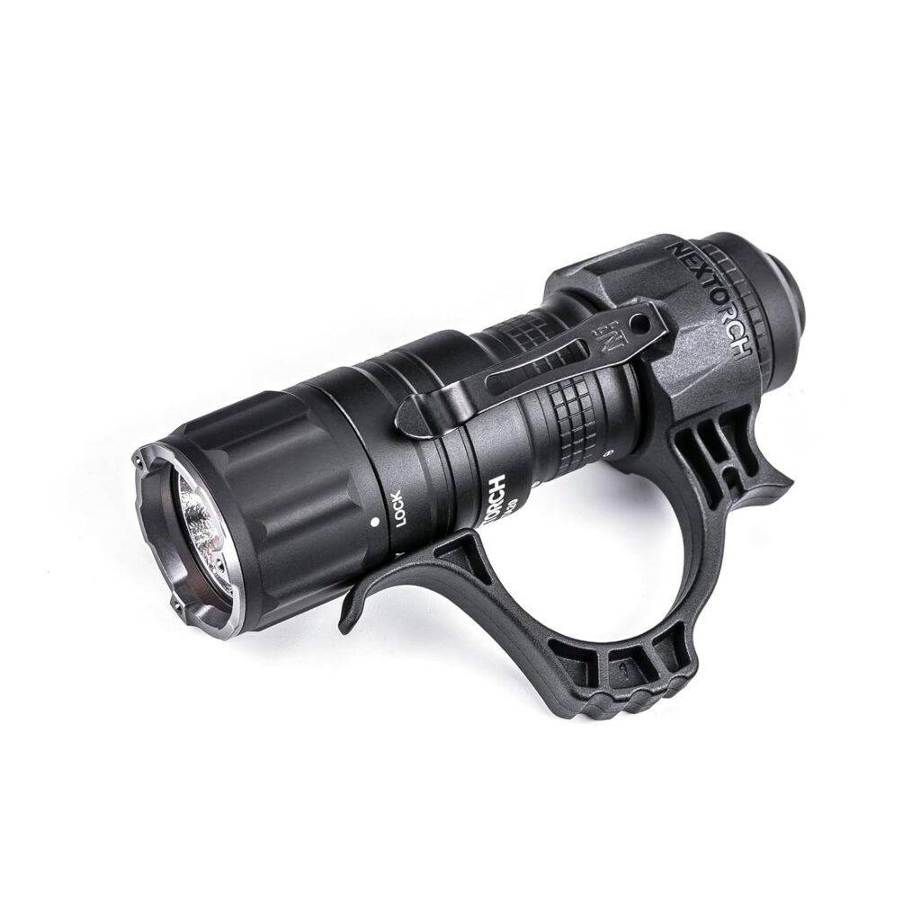 NEXTORCH TA20 Set Tactical Flashlight High Lumens, 1000 Lumens Powerful Emergency Rechargeable Compact Flashlight with 3 Modes & Strobe & Ceramic Glass Breaker, Tactical Rings...