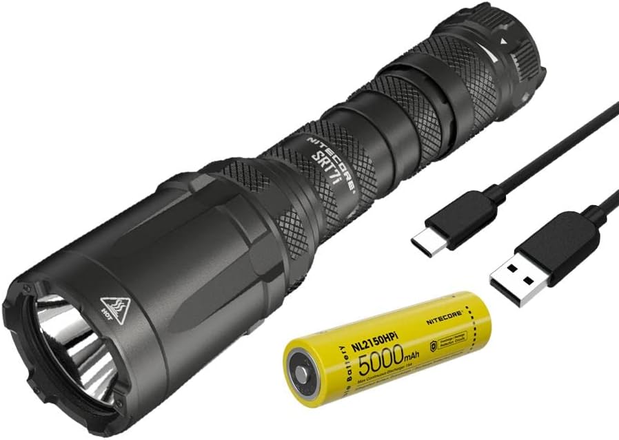 NITECORE SRT7i Superior Performance SmartRing Flashlight- 3,000 lumens w/Battery and Eco-Sensa USB-C Charging cable Included