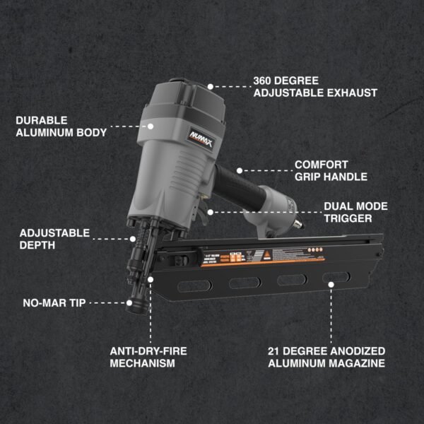NuMax SFR2190 Framing Nailer Review Durable Pneumatic Tool for Construction Pros