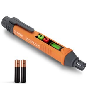 PT199 Natural Gas Leak Detector with Audible & Visual Alarm, Portable Gas Sniffer to Locate Combustible Sources Like Methane, Propane for Home(Includes Battery x2)-Orange