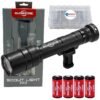 SureFire Scoutlight Pro Tactical Light High Output 1000 Lumen LED 640U Bundle with 4 Extra CR123A Batteries and a Lightjunction Battery Case SureFire Scoutlight Pro Tactical Light High Output 1000 Lumen LED 640U Bundle with 4 Extra CR123A Batteries and a Lightjunction Battery Case
