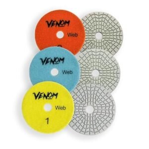 Venom Web Diamond Polishing Pads, 3-Step System, 4 Inch,